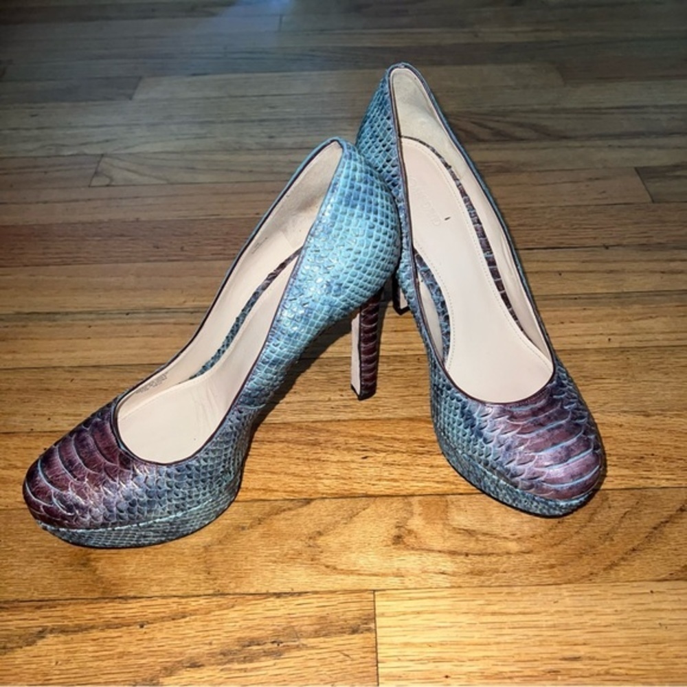 Joan and David real python leather platform